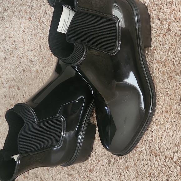 A New Day Shiny Black Women's Rain Boots - Picture 10 of 10